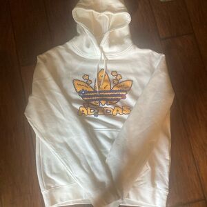 Adidas Originals Flower Puff Fleece Pullover Hoodie, Size Medium